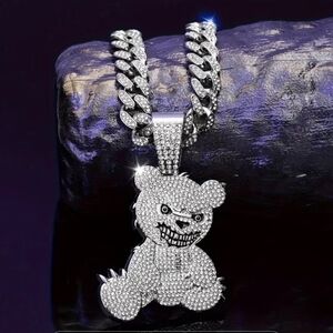 Sterling Silver Gilligan & O'Malley Silver Bear Pendant Necklace